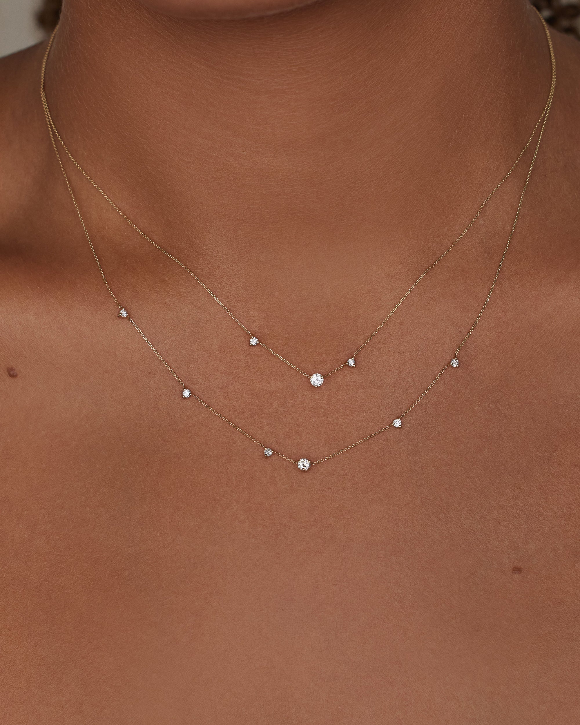 Diamond Linear Chain Necklace