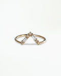 Diamond Triangle Pillar Ring