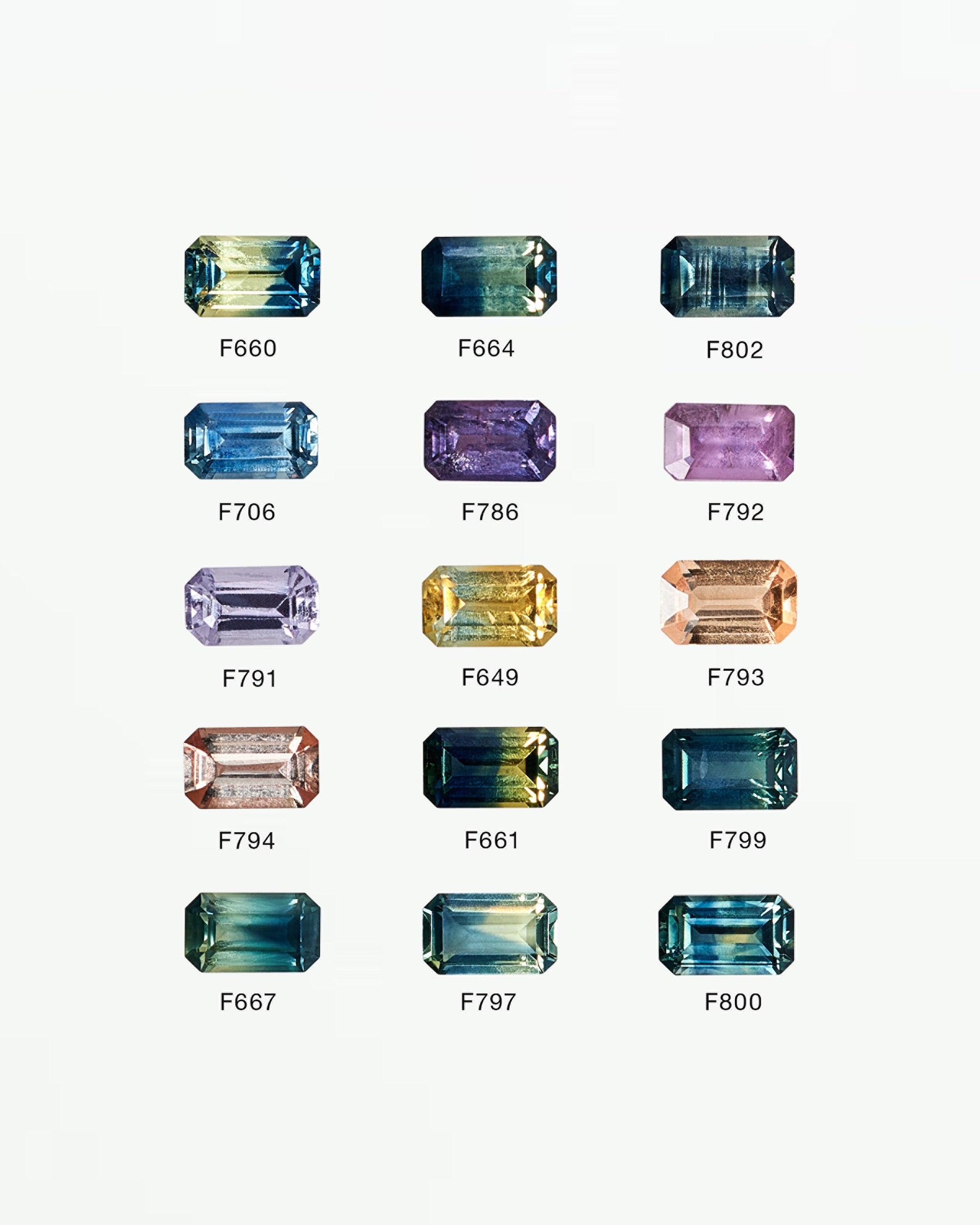 [lifestyle]Collection of various colored gemstones on a white background