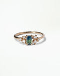 Emerald Cut Sapphire and Diamond Mosaic Ring No. 38