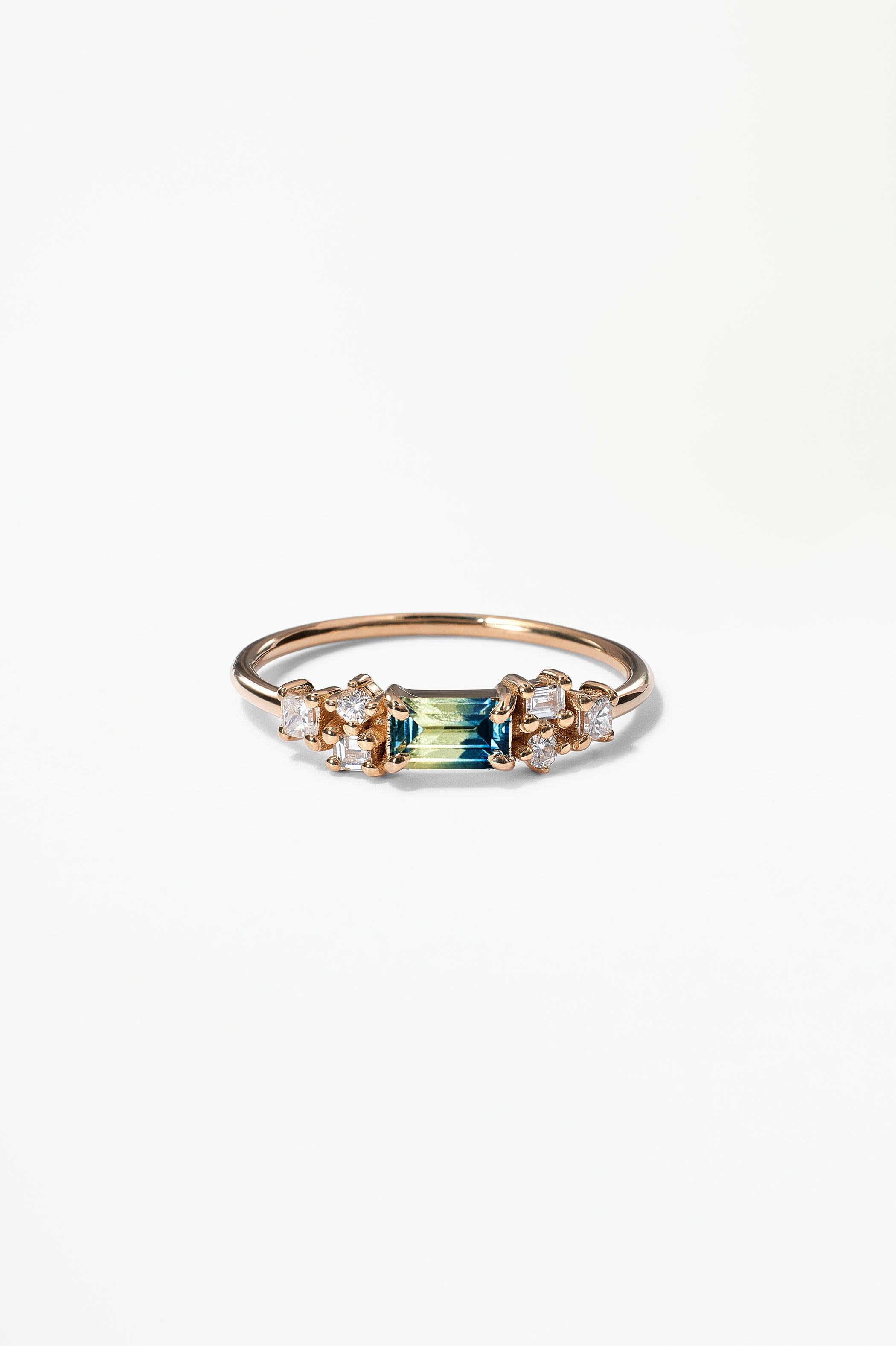 Emerald Cut Sapphire and Diamond Mosaic Ring No. 39 – WWAKE