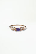 Emerald Cut Sapphire and Diamond Mosaic Ring No. 39