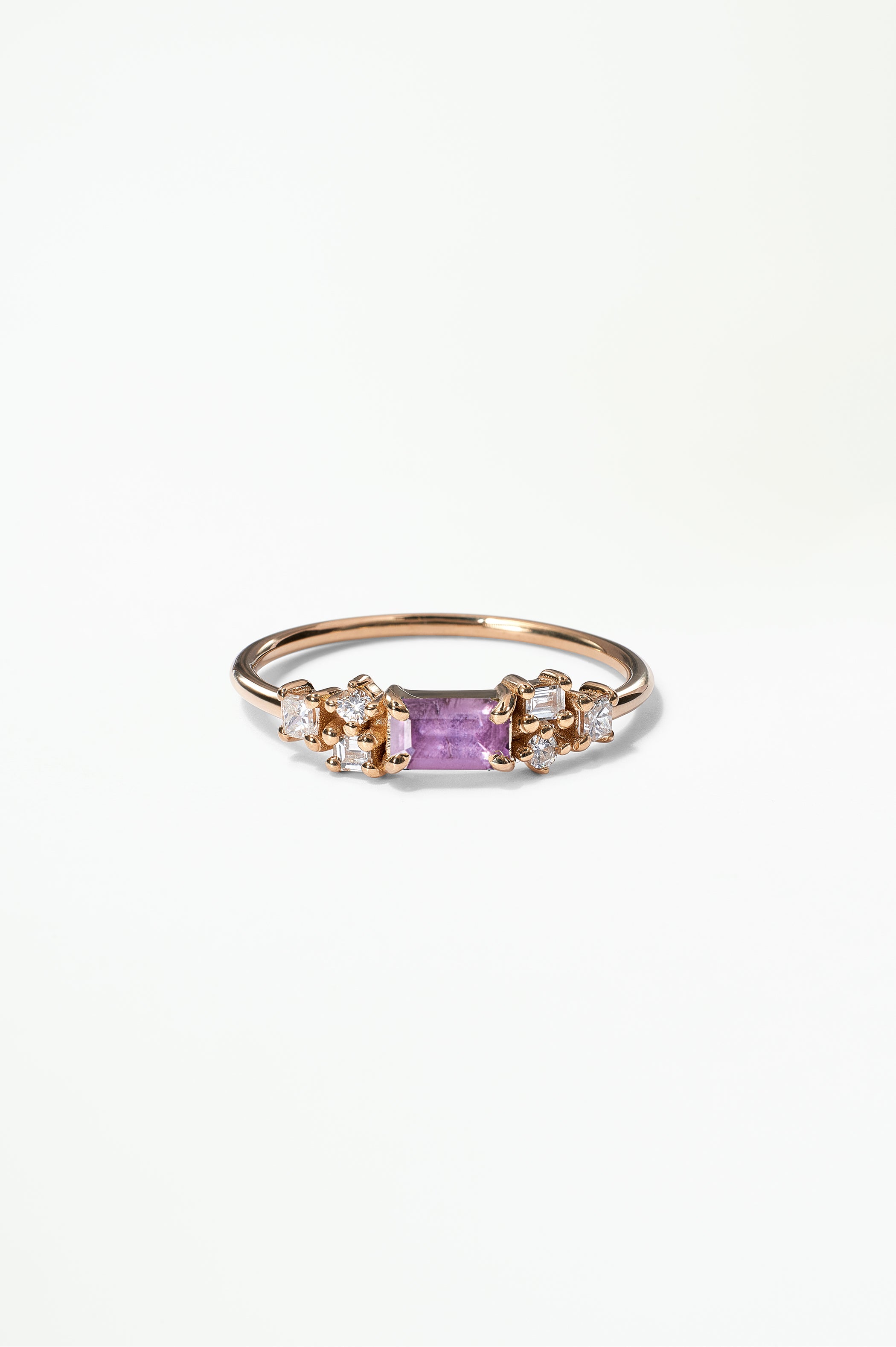Emerald Cut Sapphire and Diamond Mosaic Ring No. 39