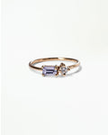 Emerald Cut Sapphire and Diamond Mosaic Ring No. 43