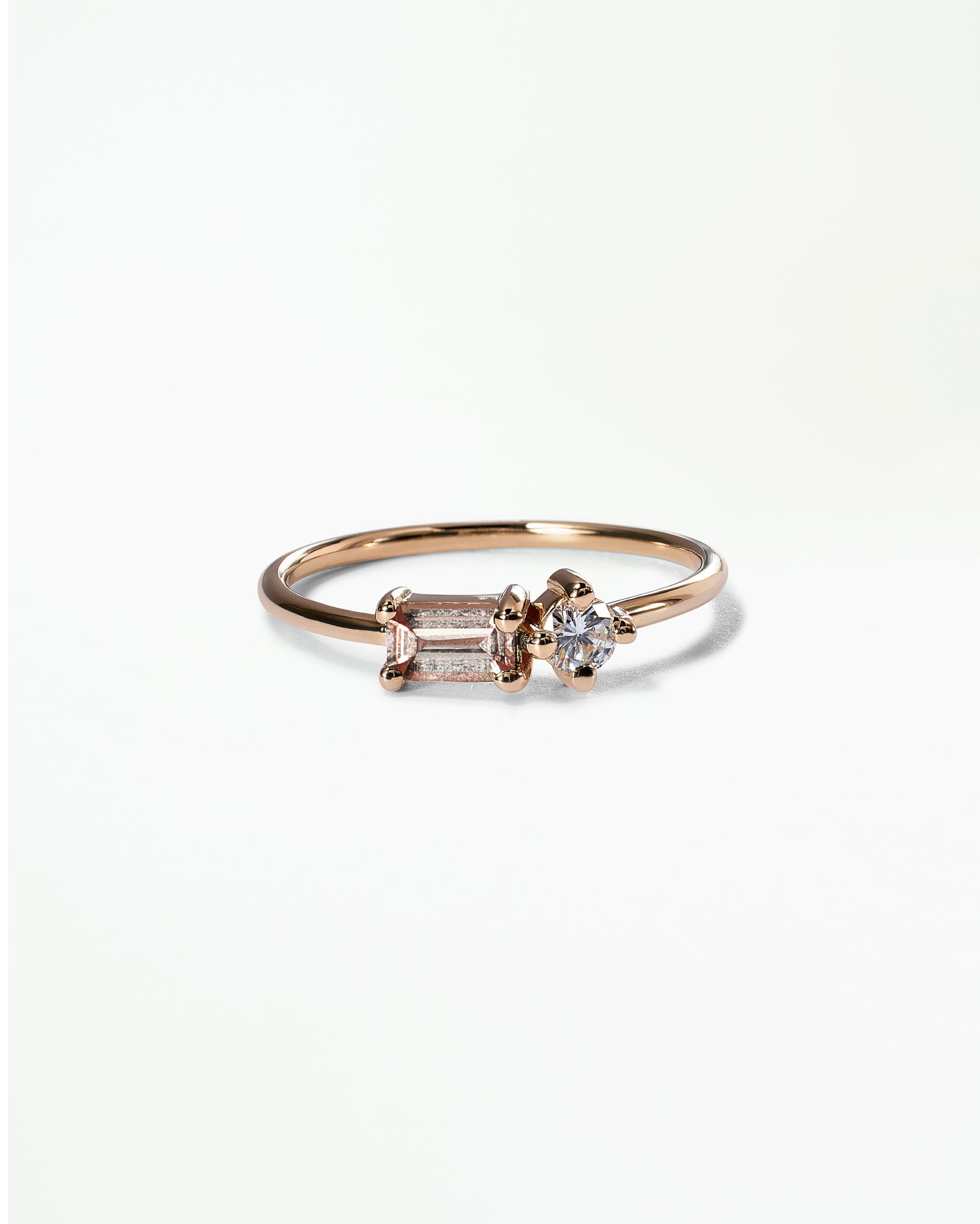 Emerald Cut Sapphire and Diamond Mosaic Ring No. 43