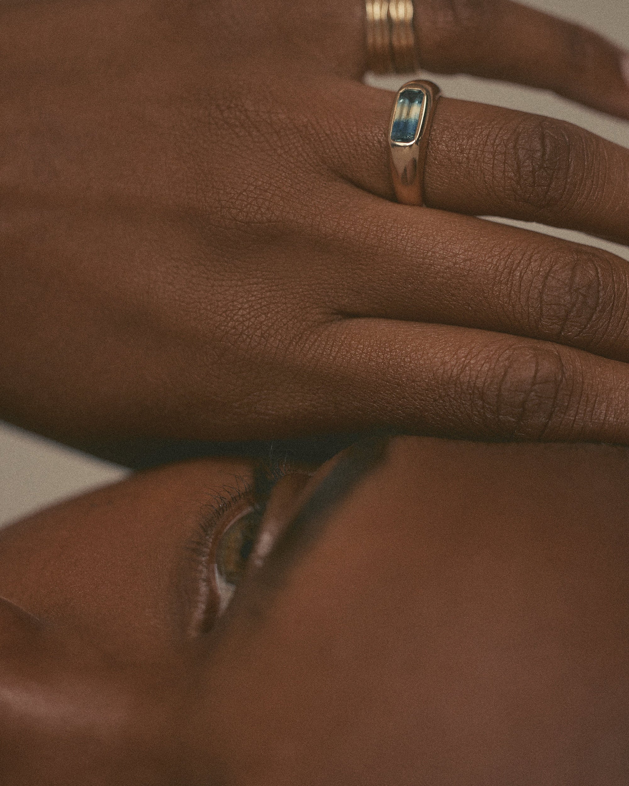 Emerald Cut Sapphire Soft Signet No. 2