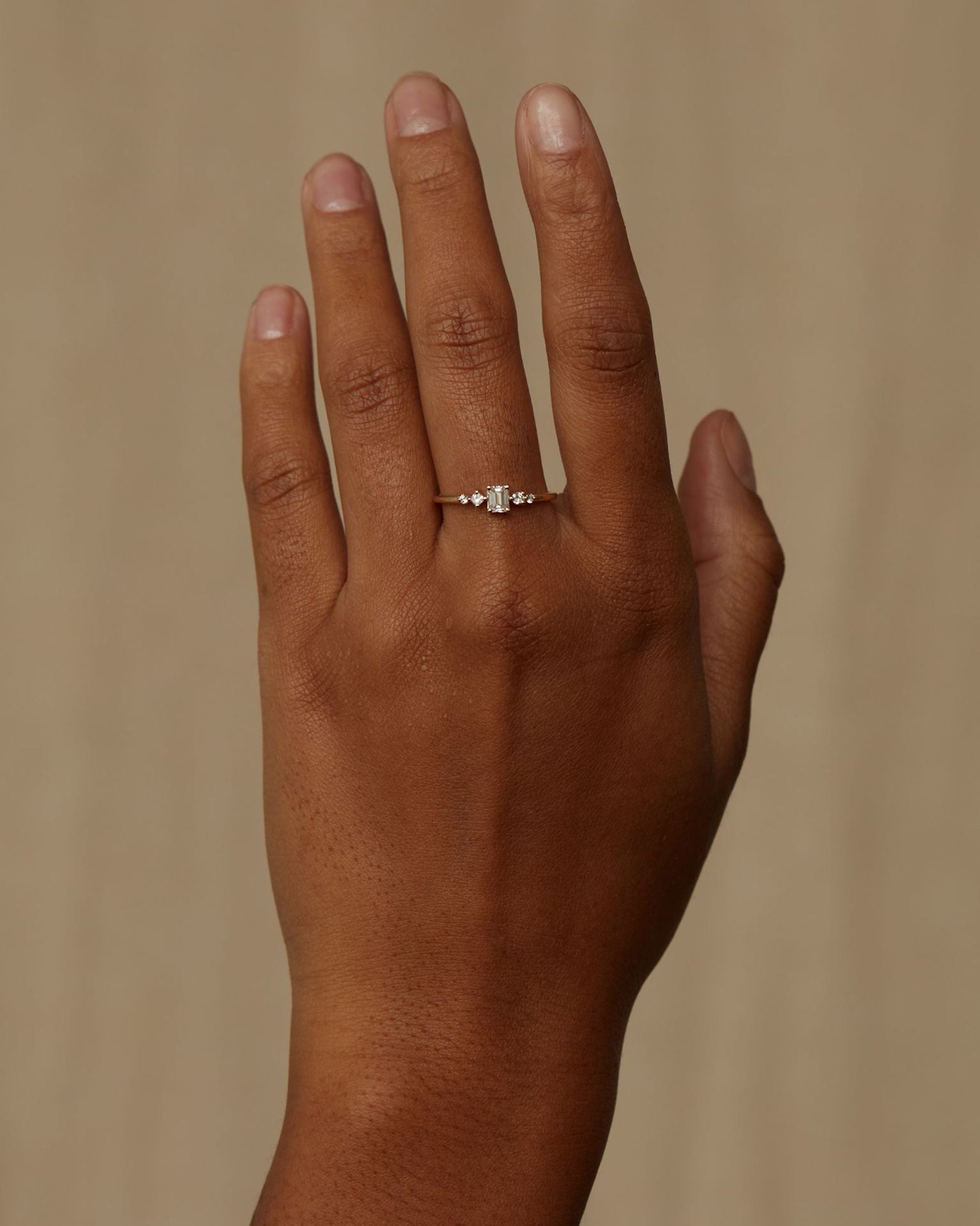 Five Diamond Mosaic Ring No. 3