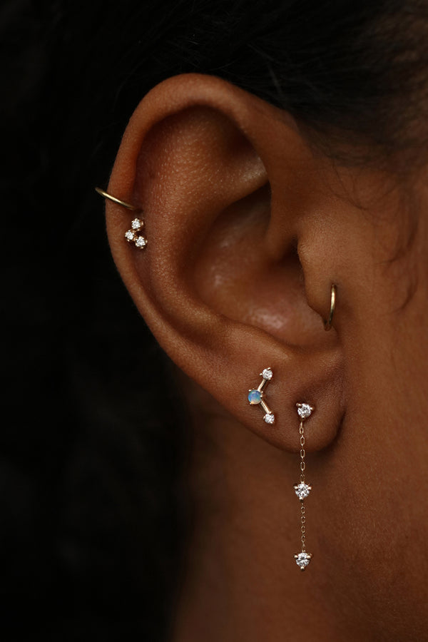 Diamond Drop Earrings - Pair