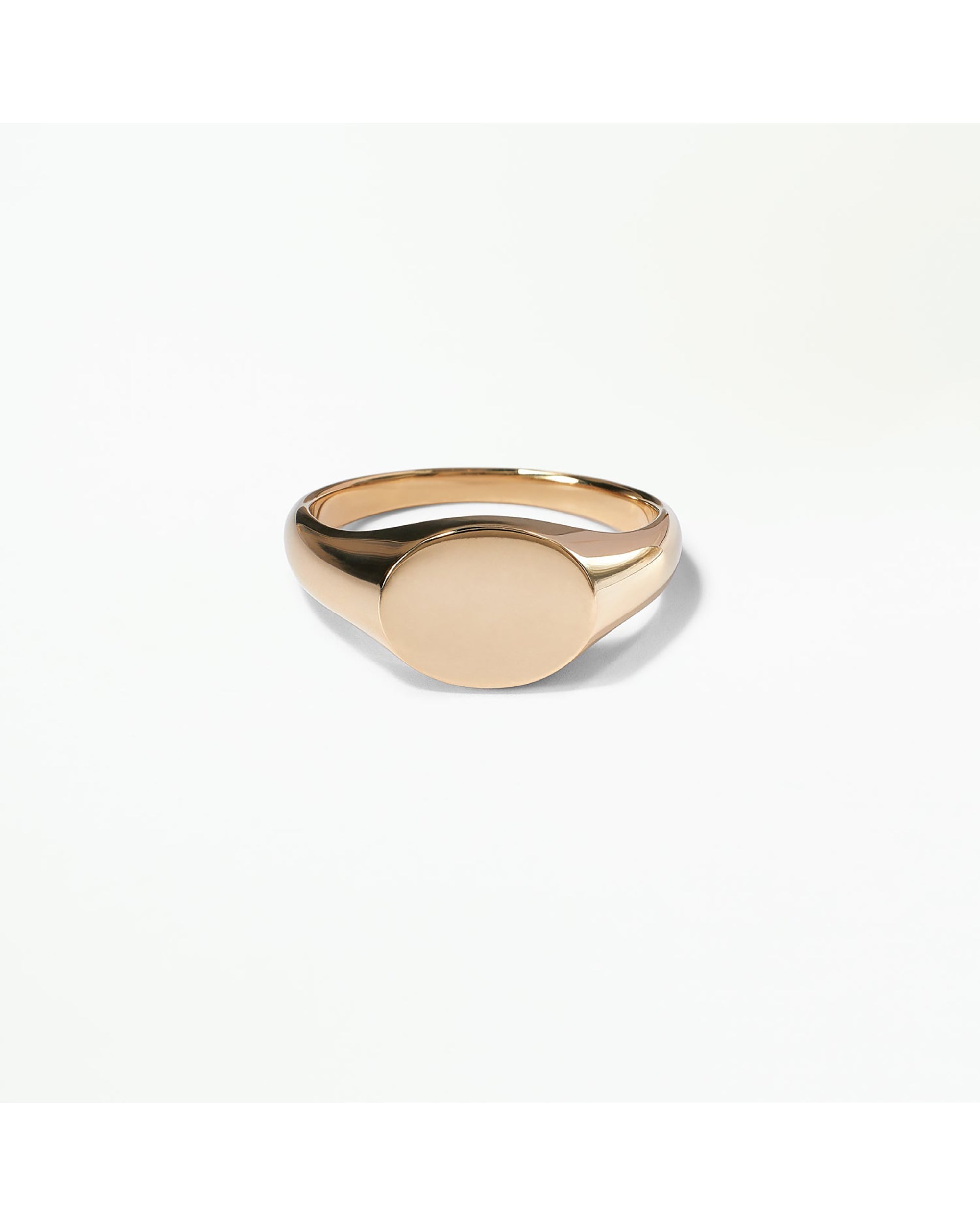 Gold Ellipse Signet Ring