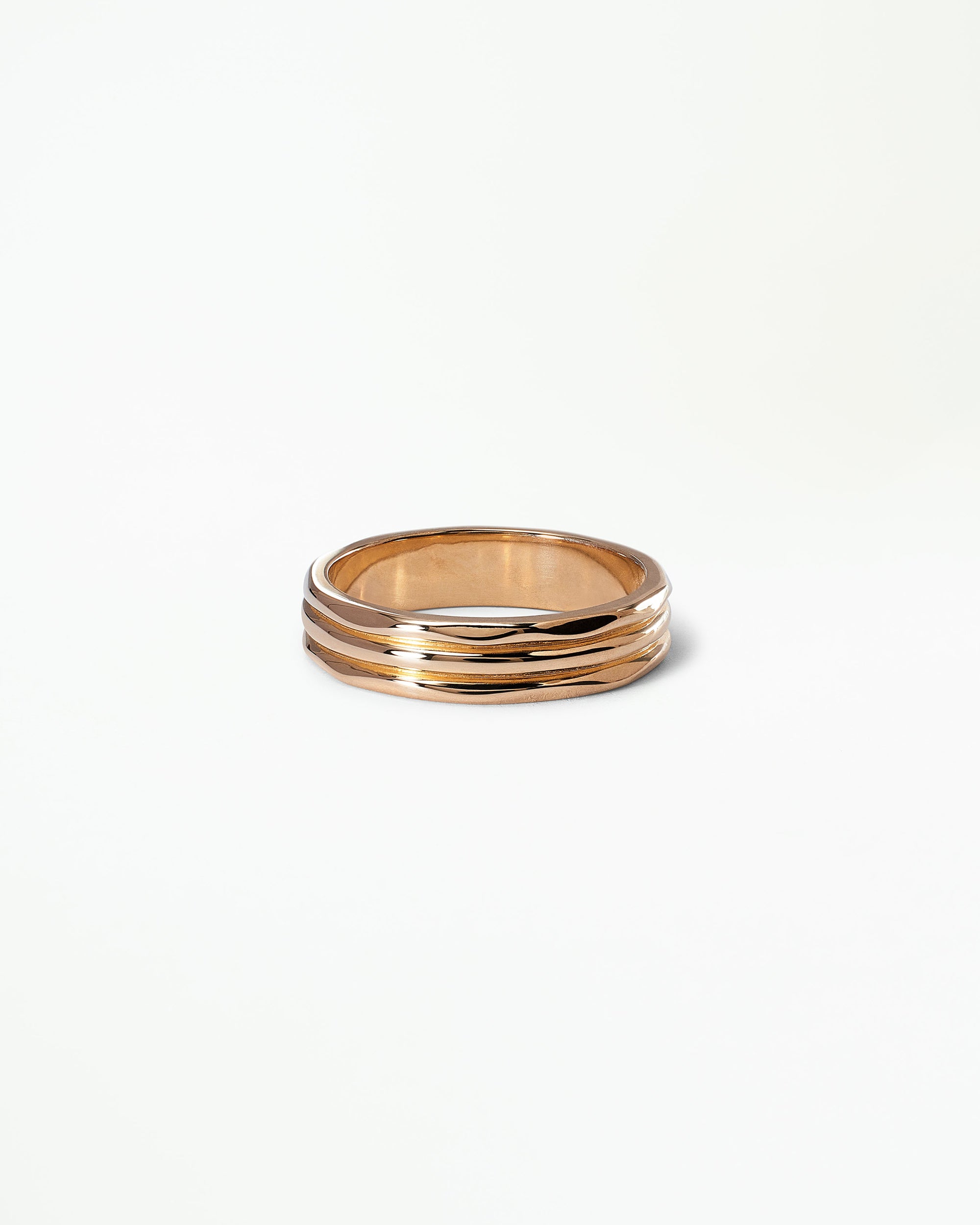 Gold Ridge Pinky Ring