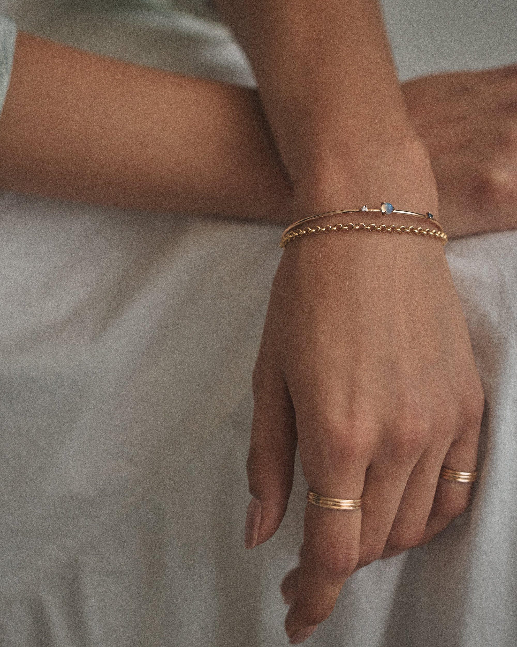 Gold Rolo Chain Bracelet