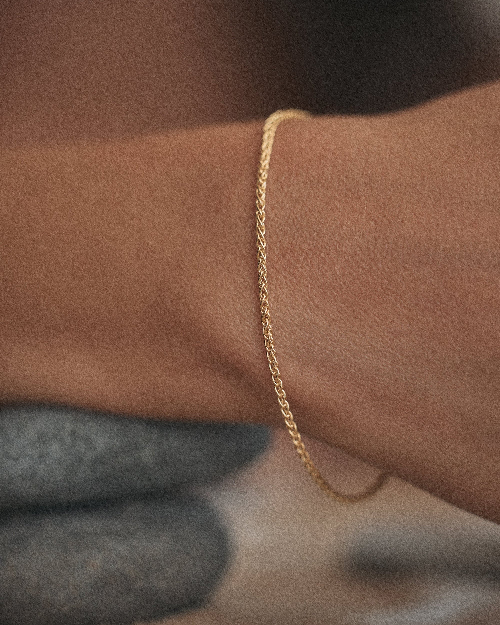 Gold Wheat Chain Bracelet