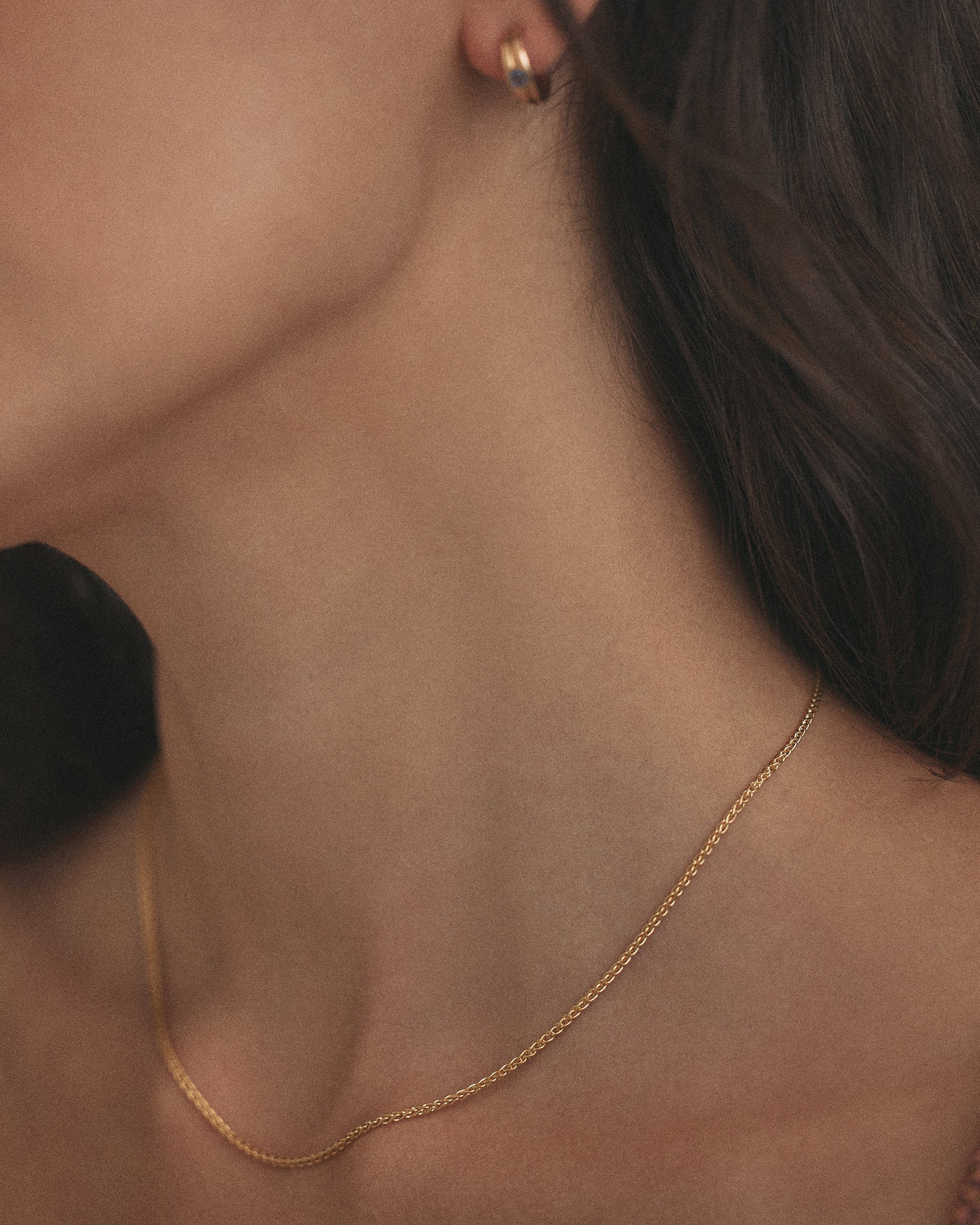 Gold Wheat Chain Necklace