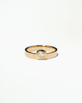 Horizontal Oval Cut Diamond Monolith Ring