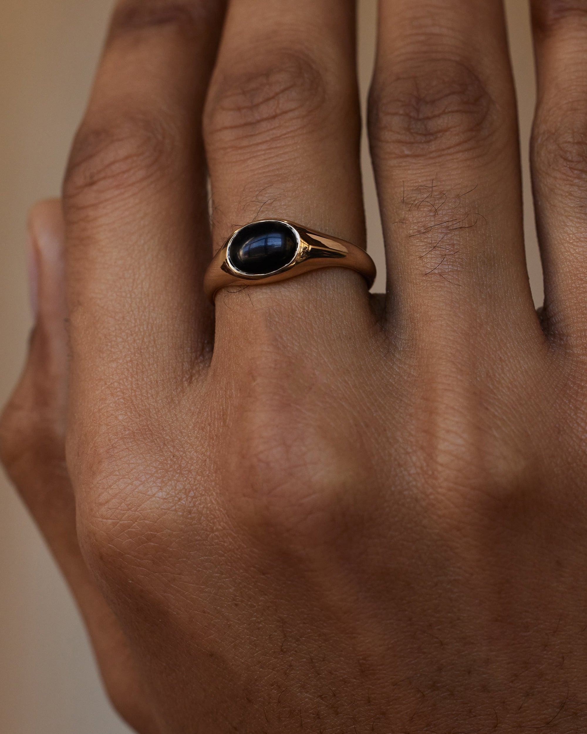 Jasper Ellipse Signet Ring