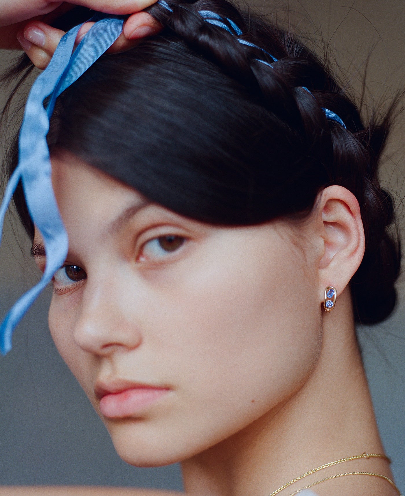 Sapphire Flow Hoops - Pair