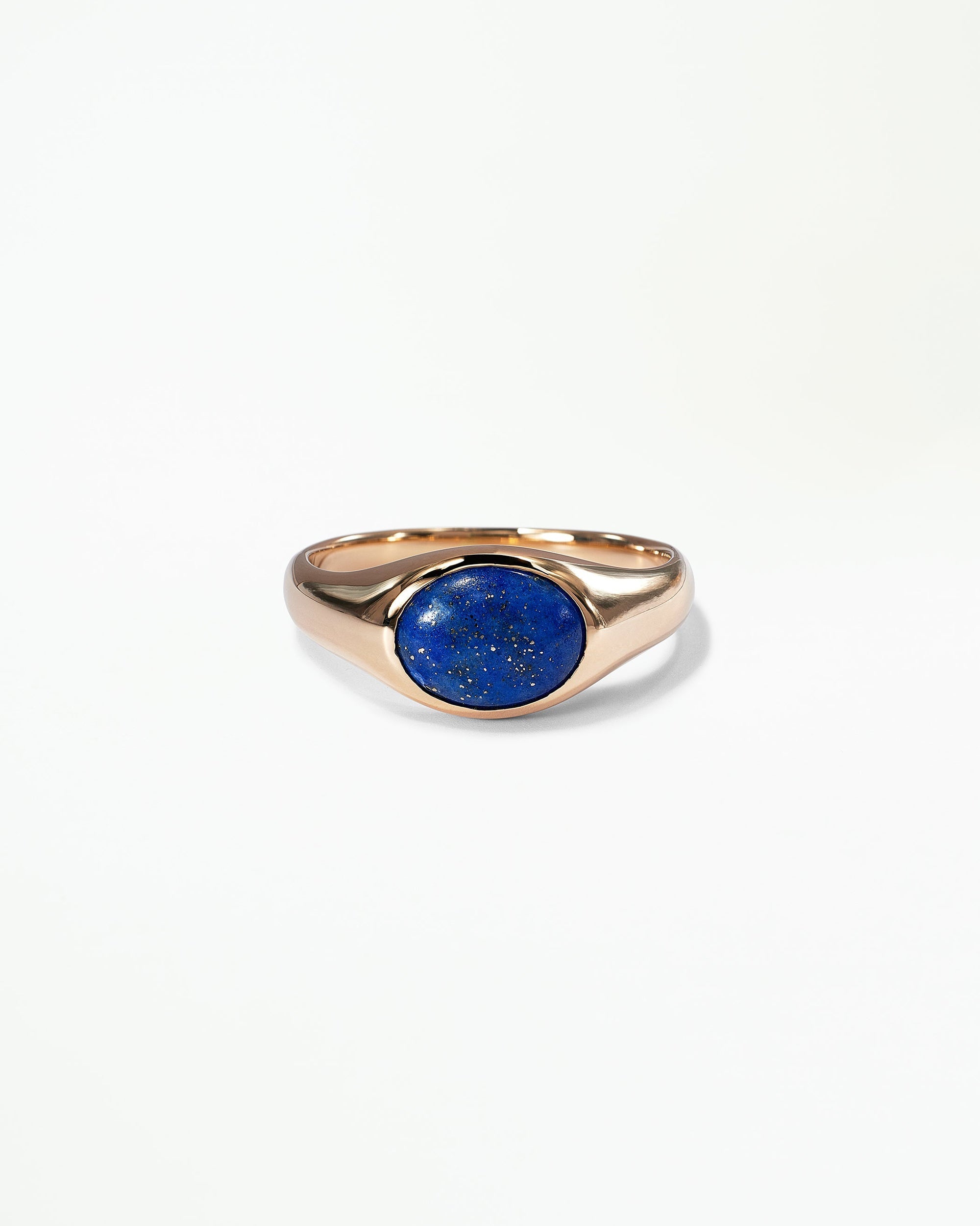 Lapis Ellipse Signet Ring