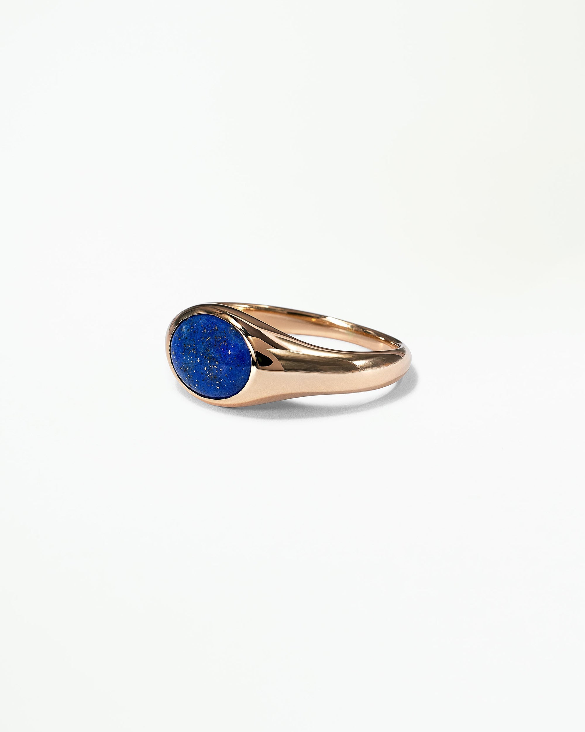 Lapis Ellipse Signet Ring