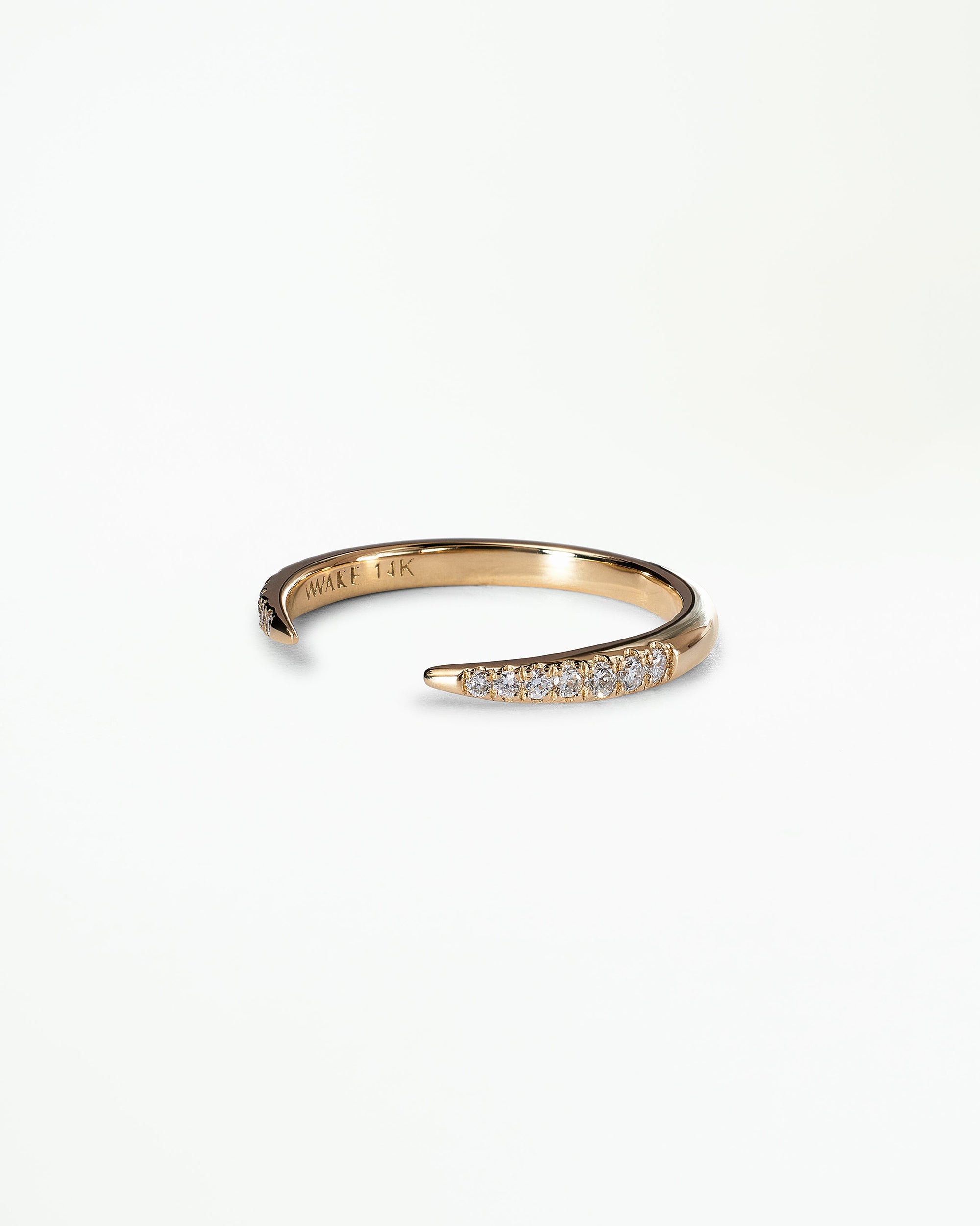 Large Micropave Diamond Open Slice Ring