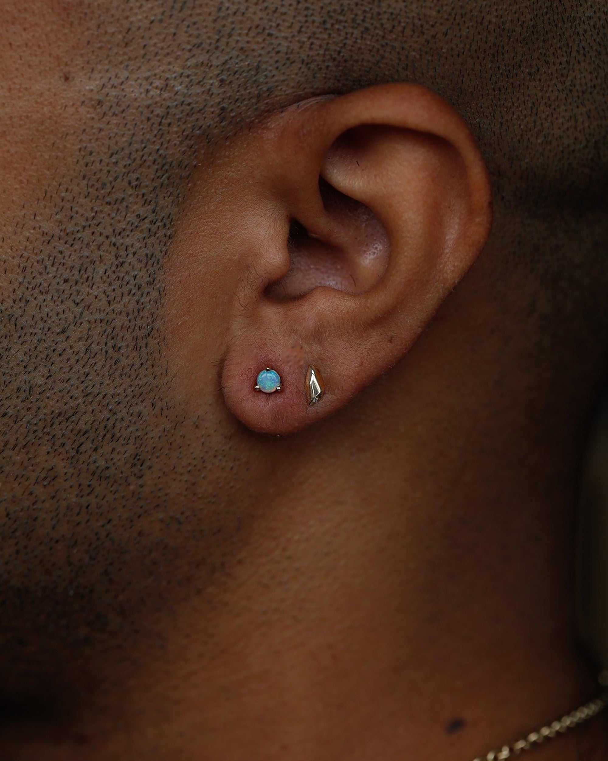 Large Opal Stud Earring
