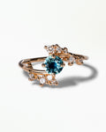 Medium Round Cut Sapphire Celestial Ring