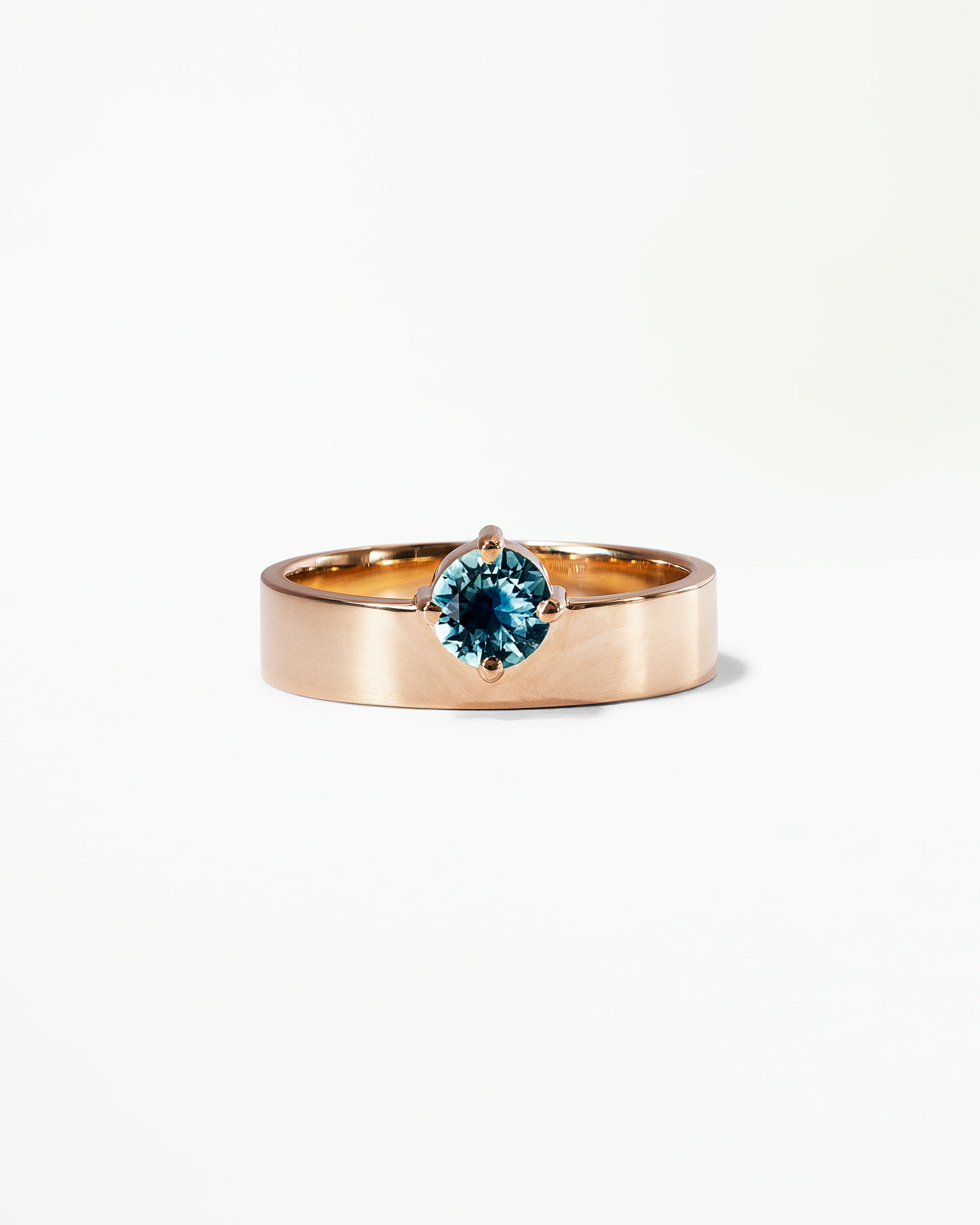 Medium Round Cut Sapphire Monolith Ring