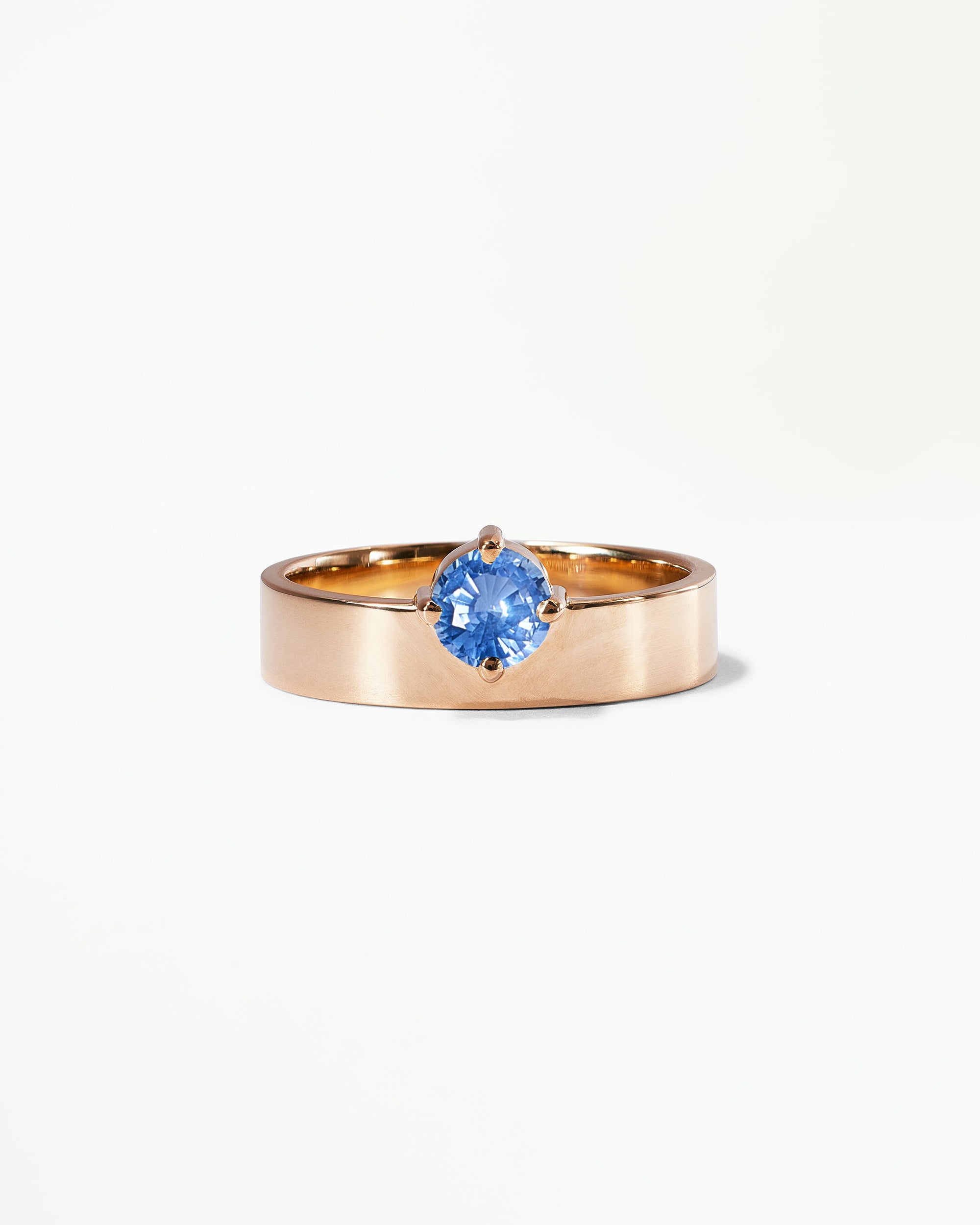 Medium Round Cut Sapphire Monolith Ring
