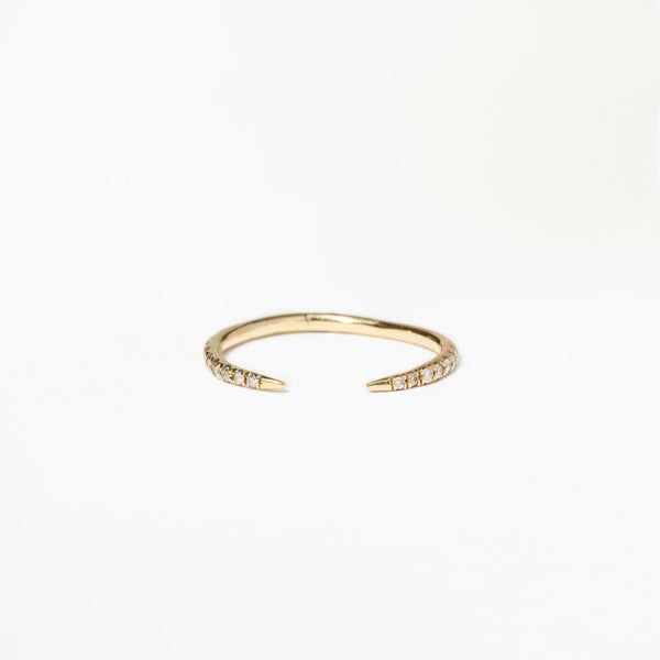 Micropave Diamond Open Slice Ring