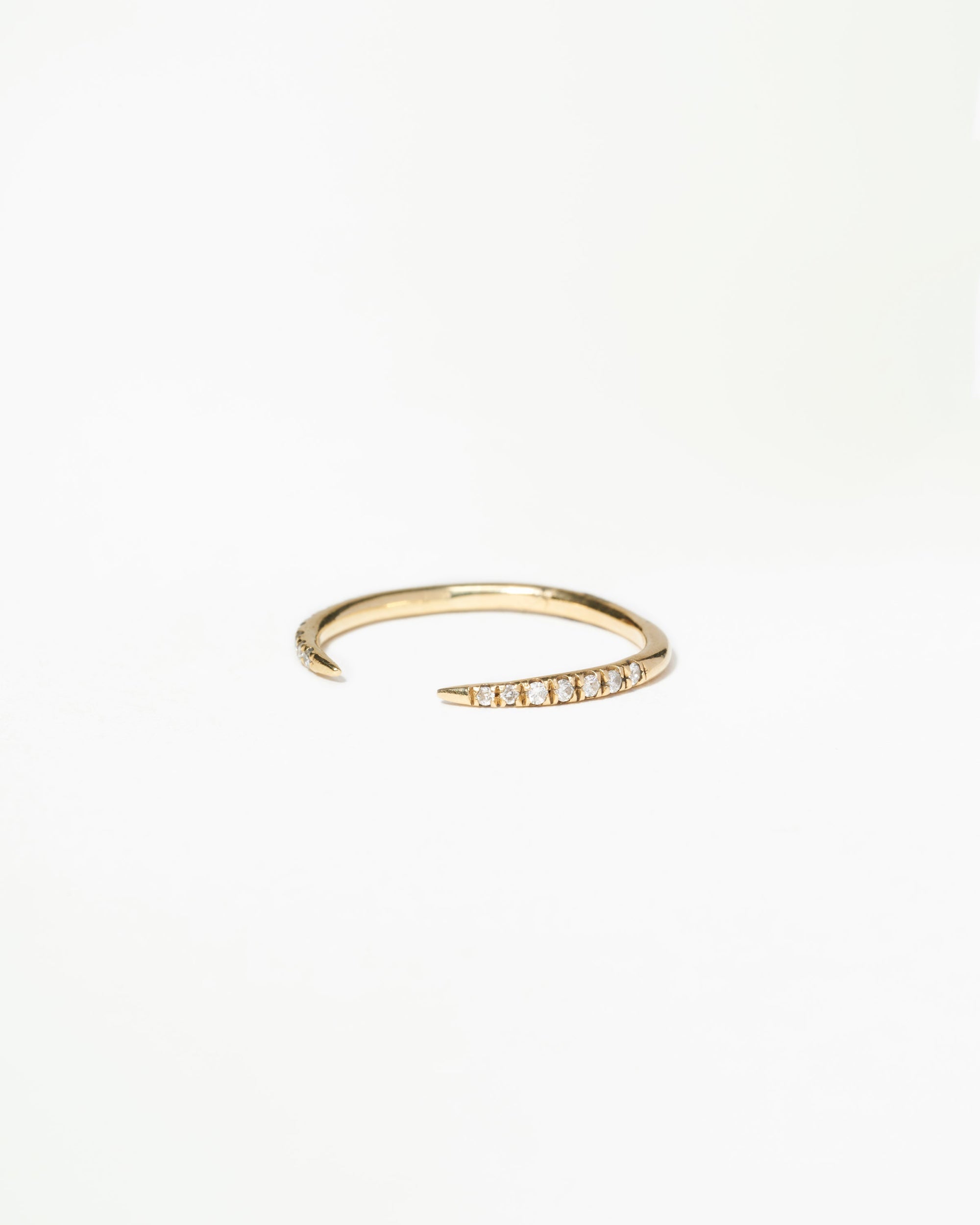 Micropave Diamond Open Slice Ring
