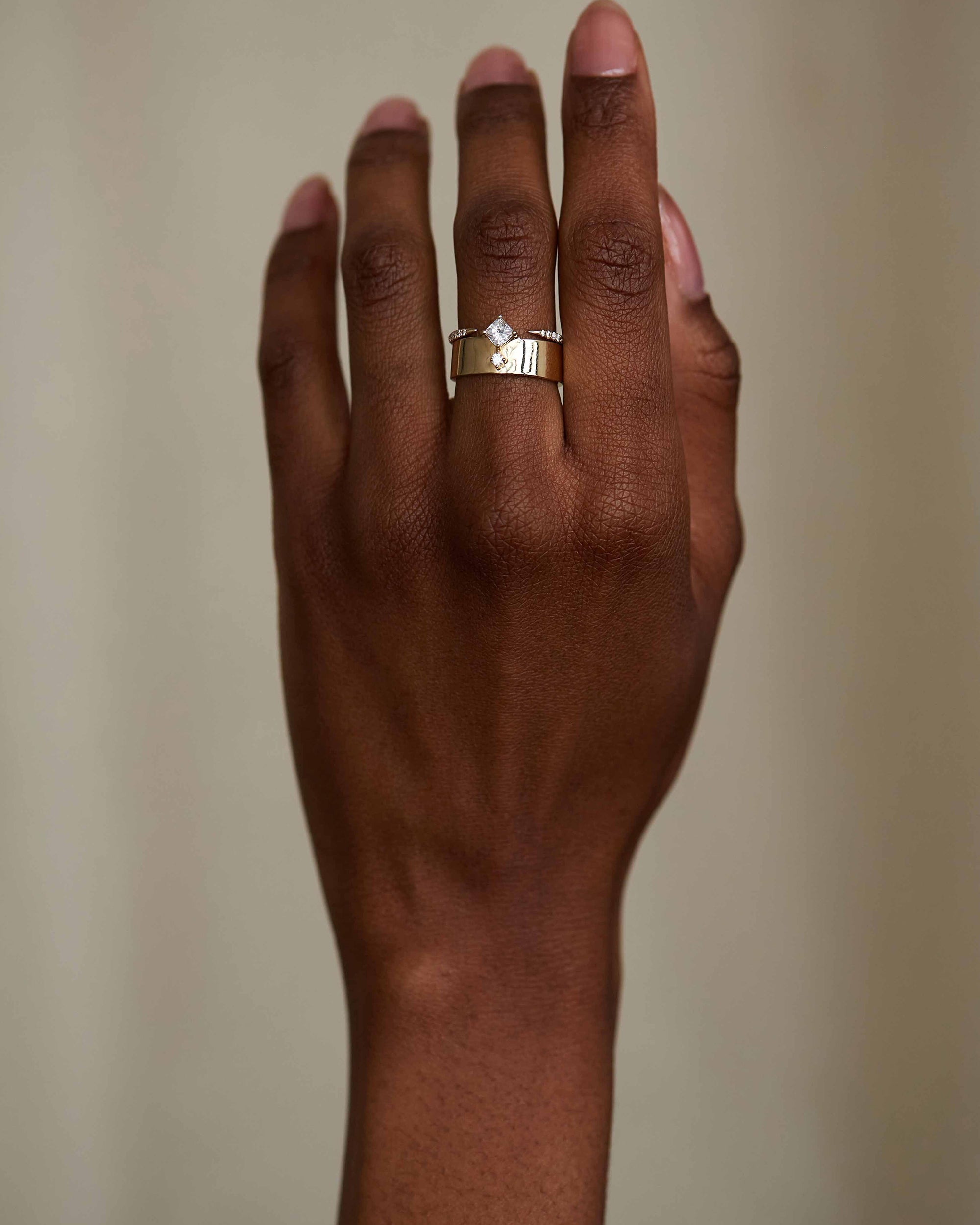 Micropave Diamond Open Slice Ring