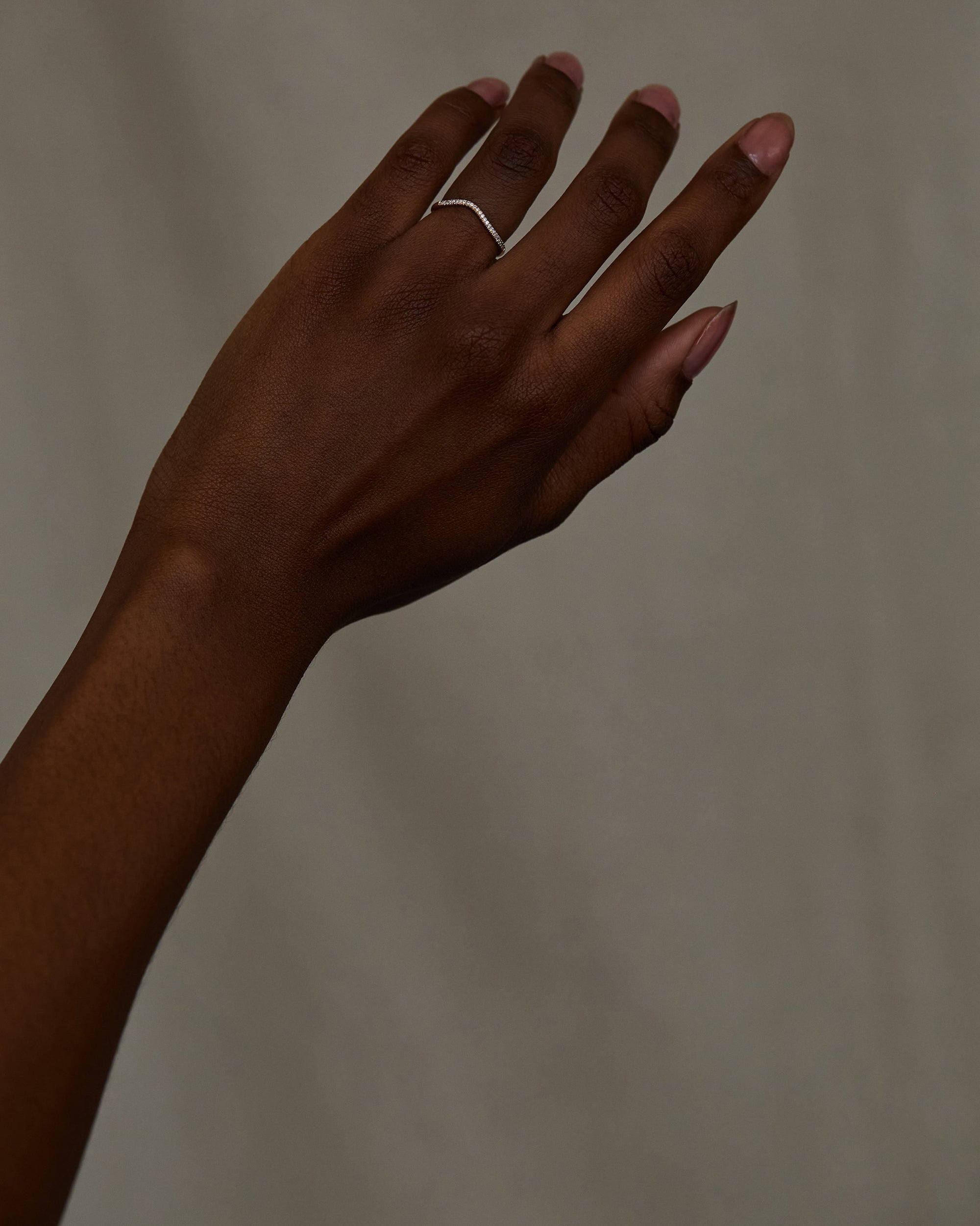 Micropave Diamond Wave Stacking Band