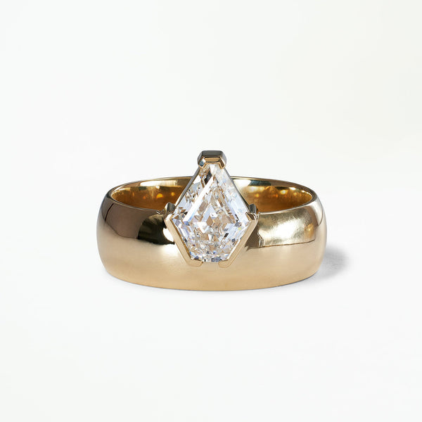 Modified Kite Cut Diamond Dome Monolith Ring No. 45