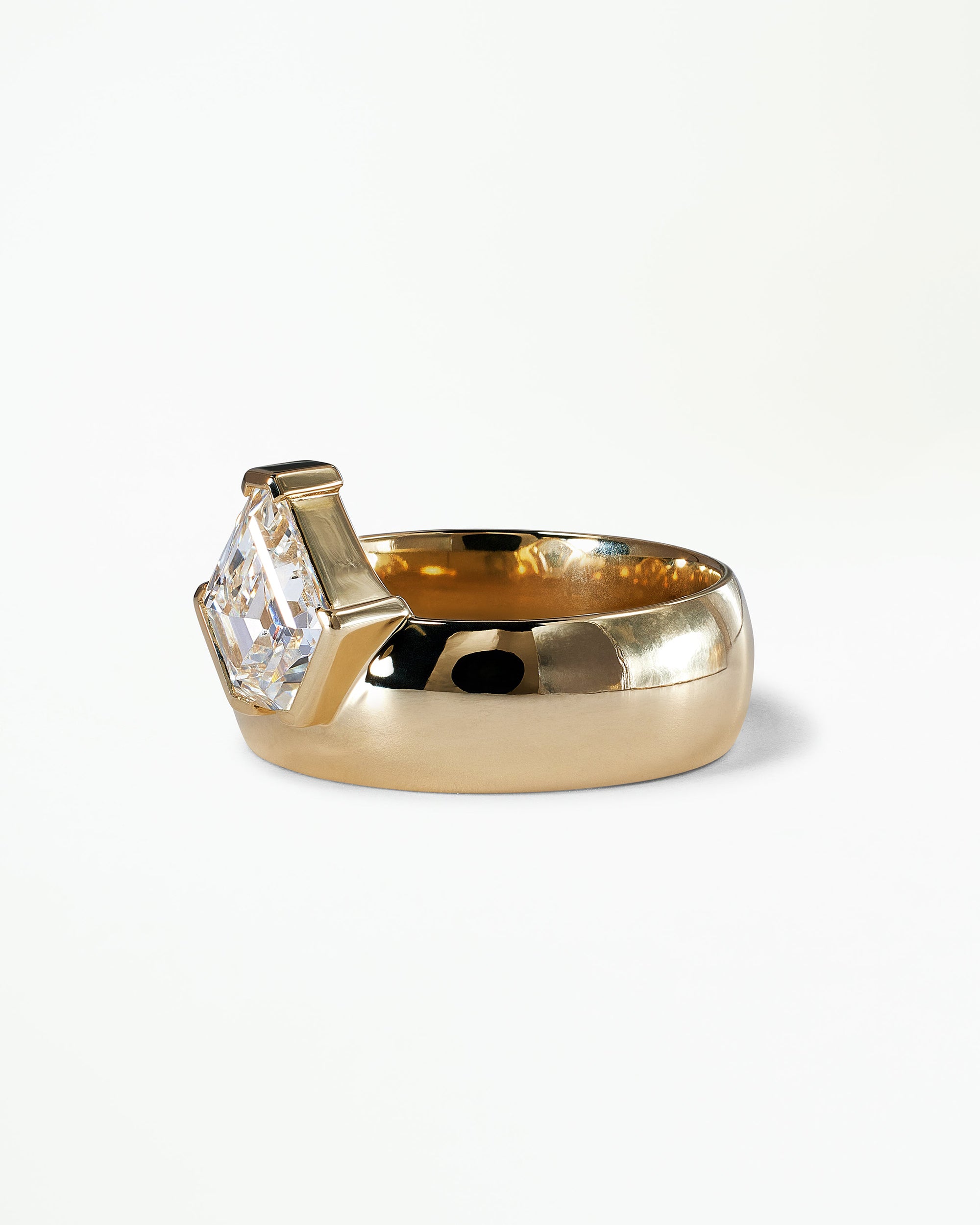 Modified Kite Cut Diamond Dome Monolith Ring No. 45