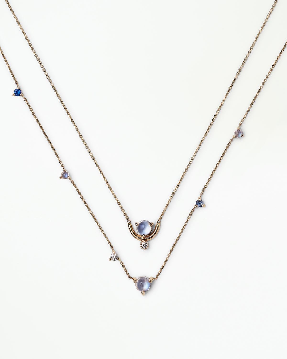 Moonstone and Diamond Necklace Gift Set