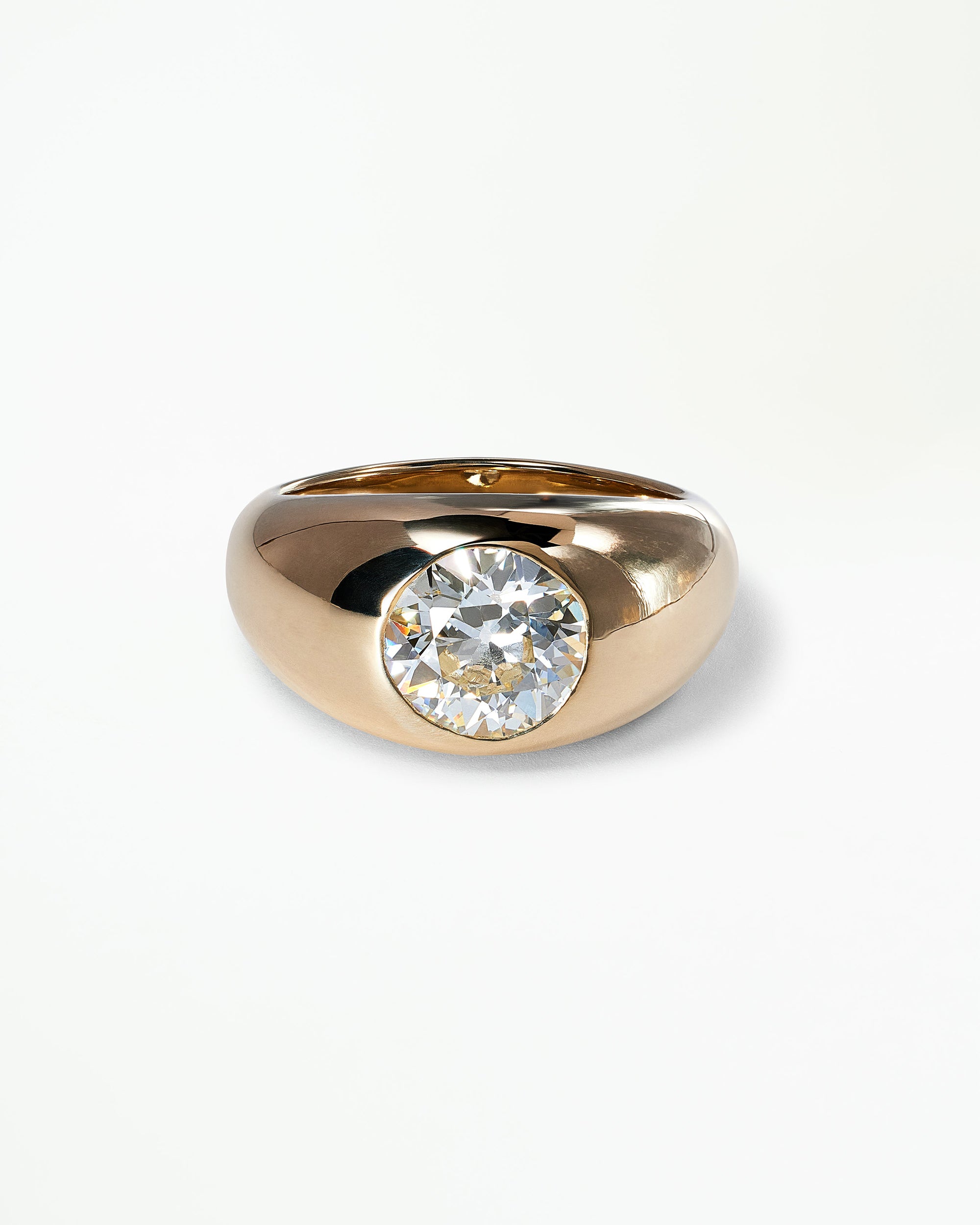 Old European Cut Diamond Soft Signet Ring No. 66