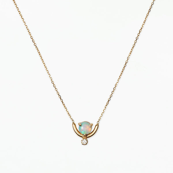 Opal and Diamond Nestled Necklace