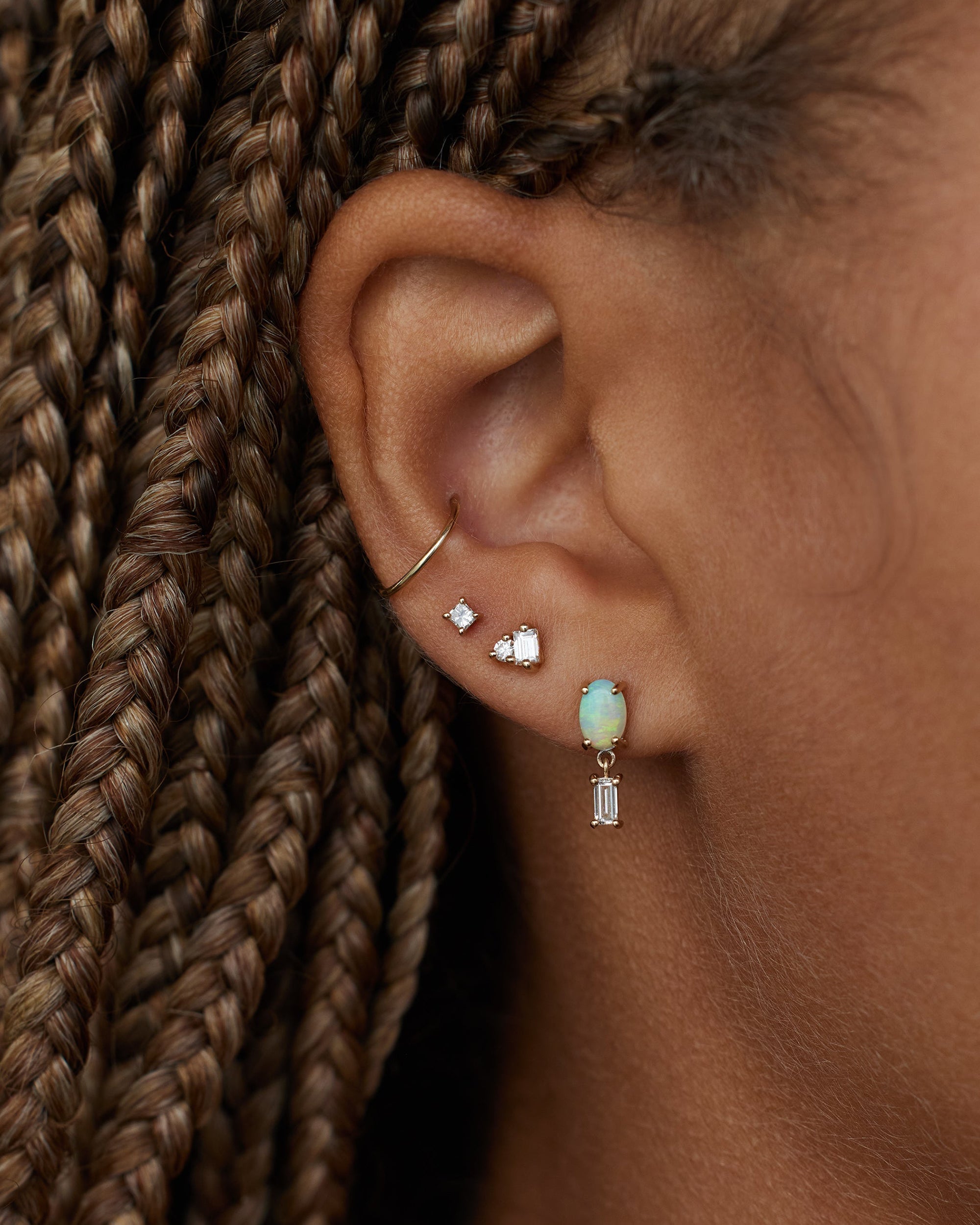 Opal and Diamond Stela Earring