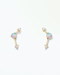 Opal and Diamond Three-Step Point Earring