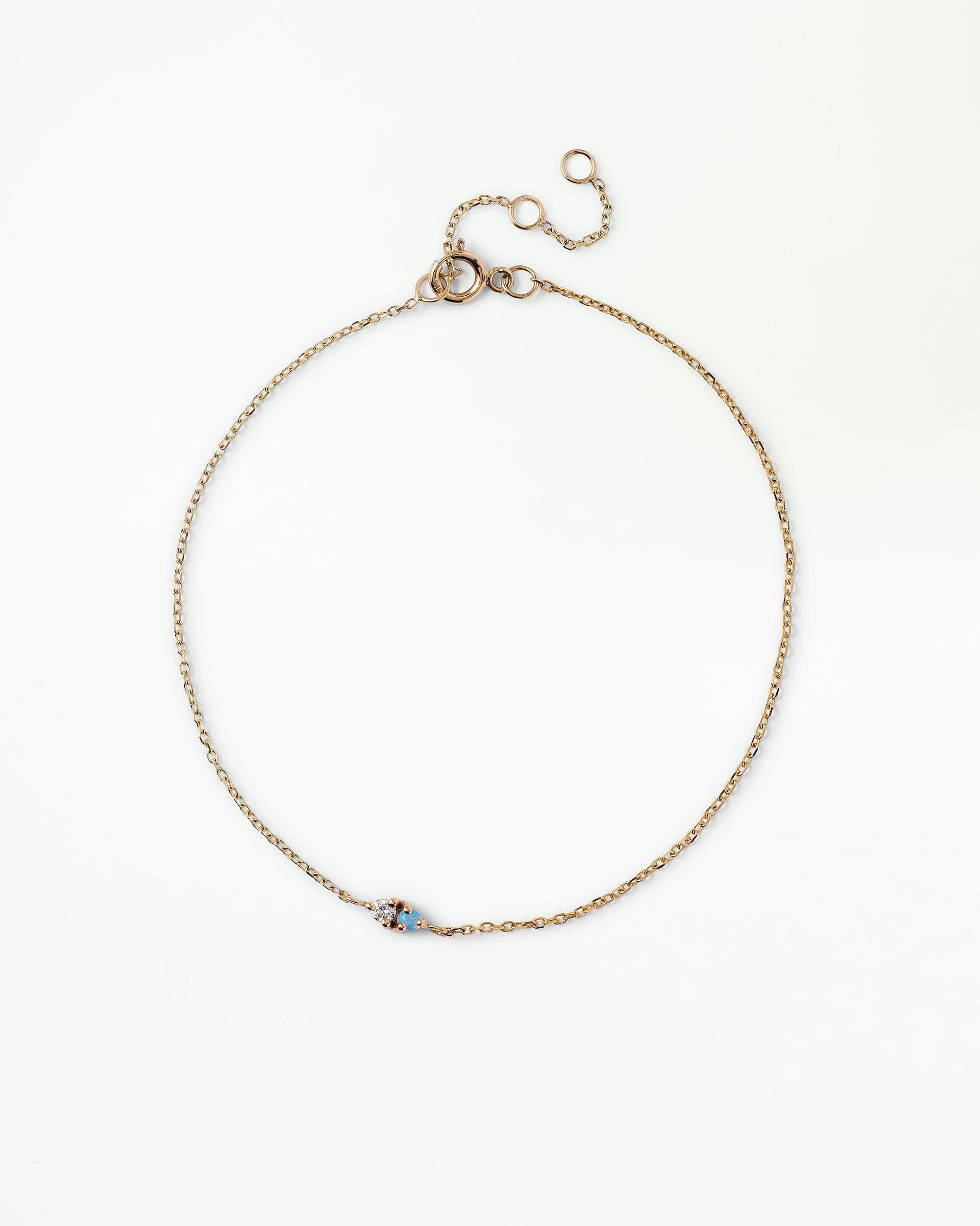 Opal and Diamond Two-Step Bracelet