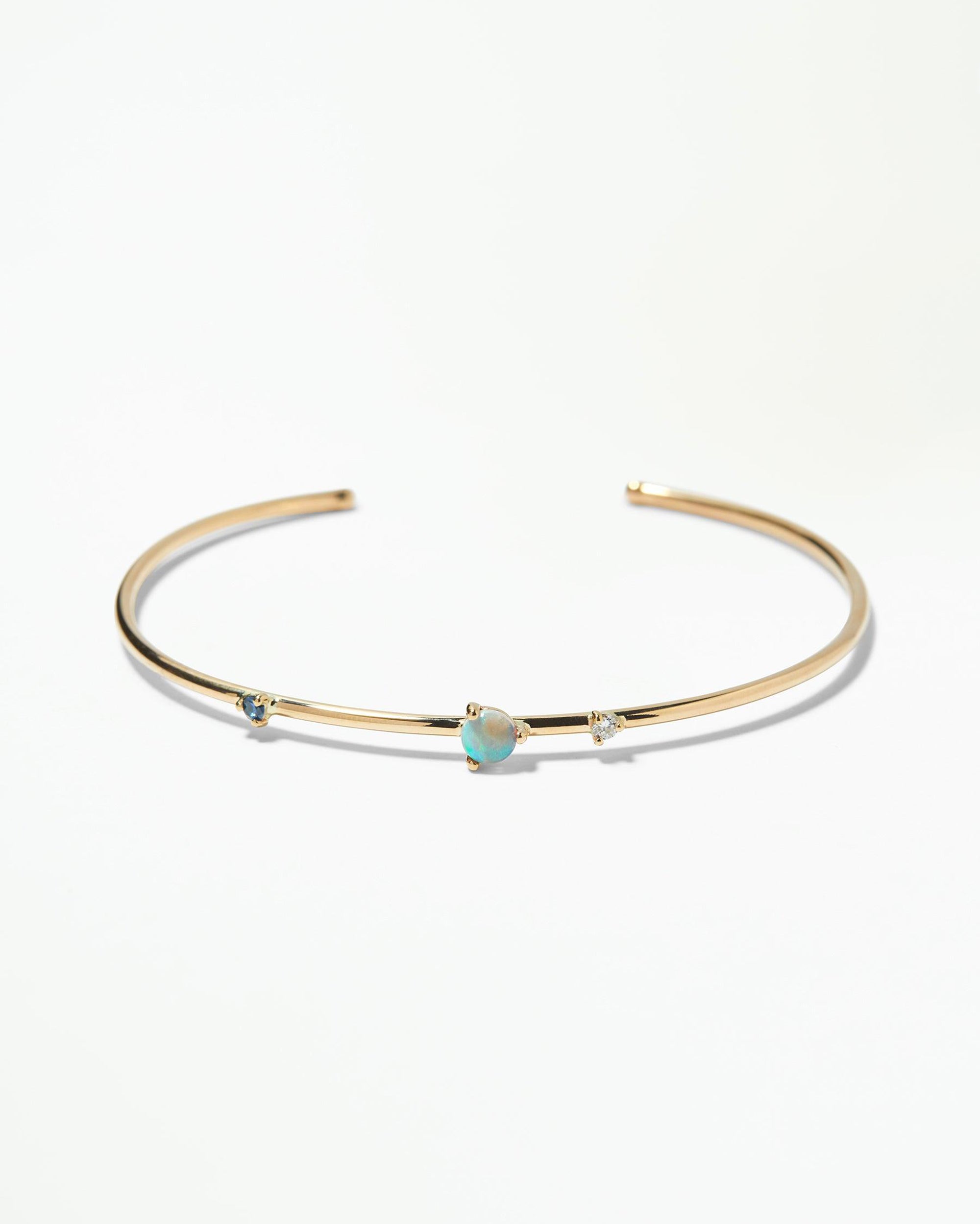 Opal Three-Stone Cuff Bracelet