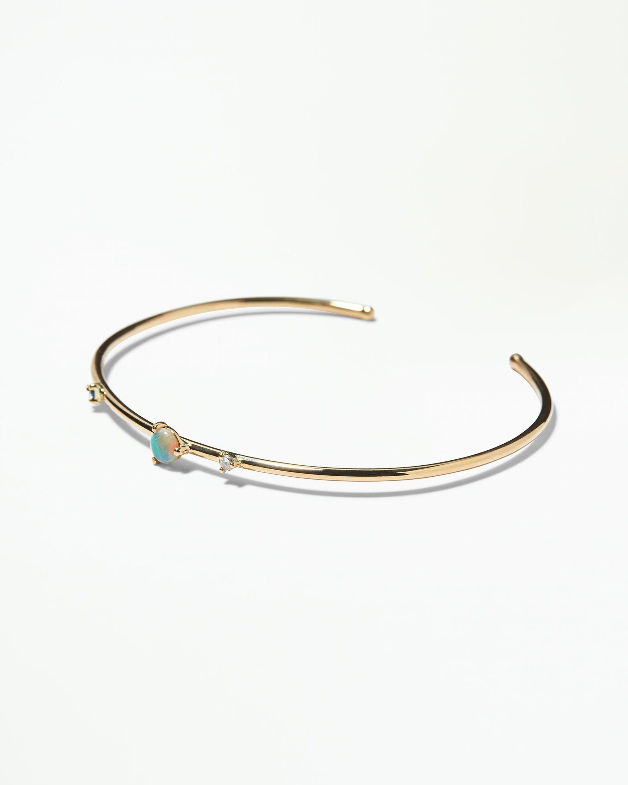Opal Three-Stone Cuff Bracelet