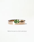Horizontal Oval Cut Gemstone Monolith Ring