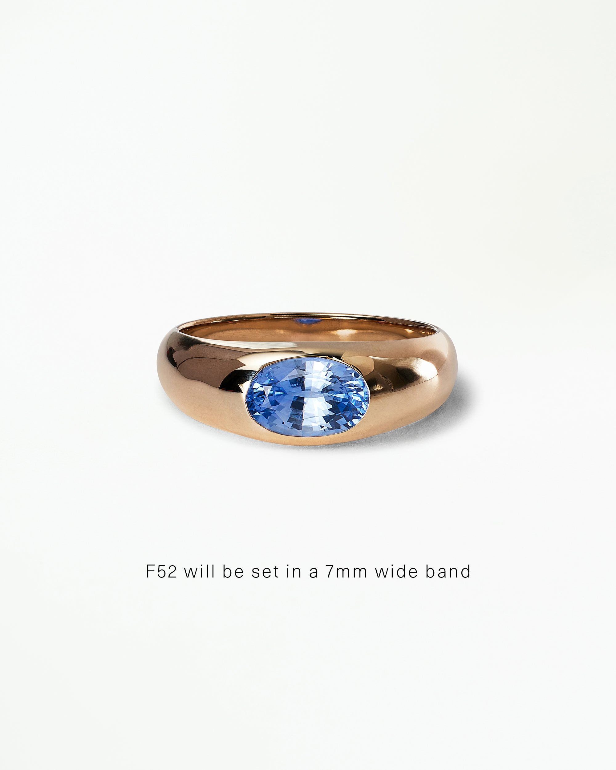 Oval Cut Gemstone Soft Signet Ring