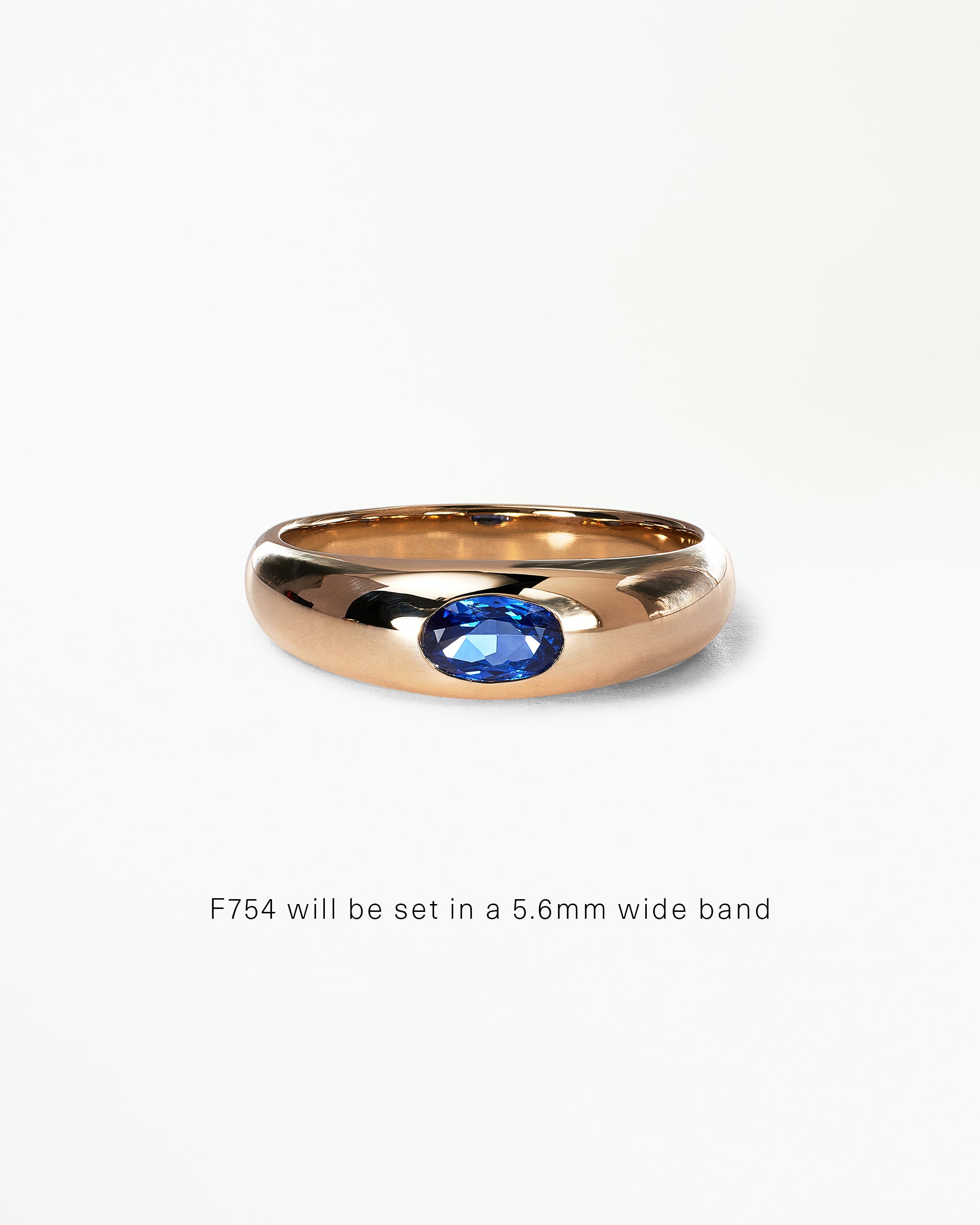 Oval Cut Gemstone Soft Signet Ring