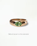 Oval Cut Gemstone Soft Signet Ring