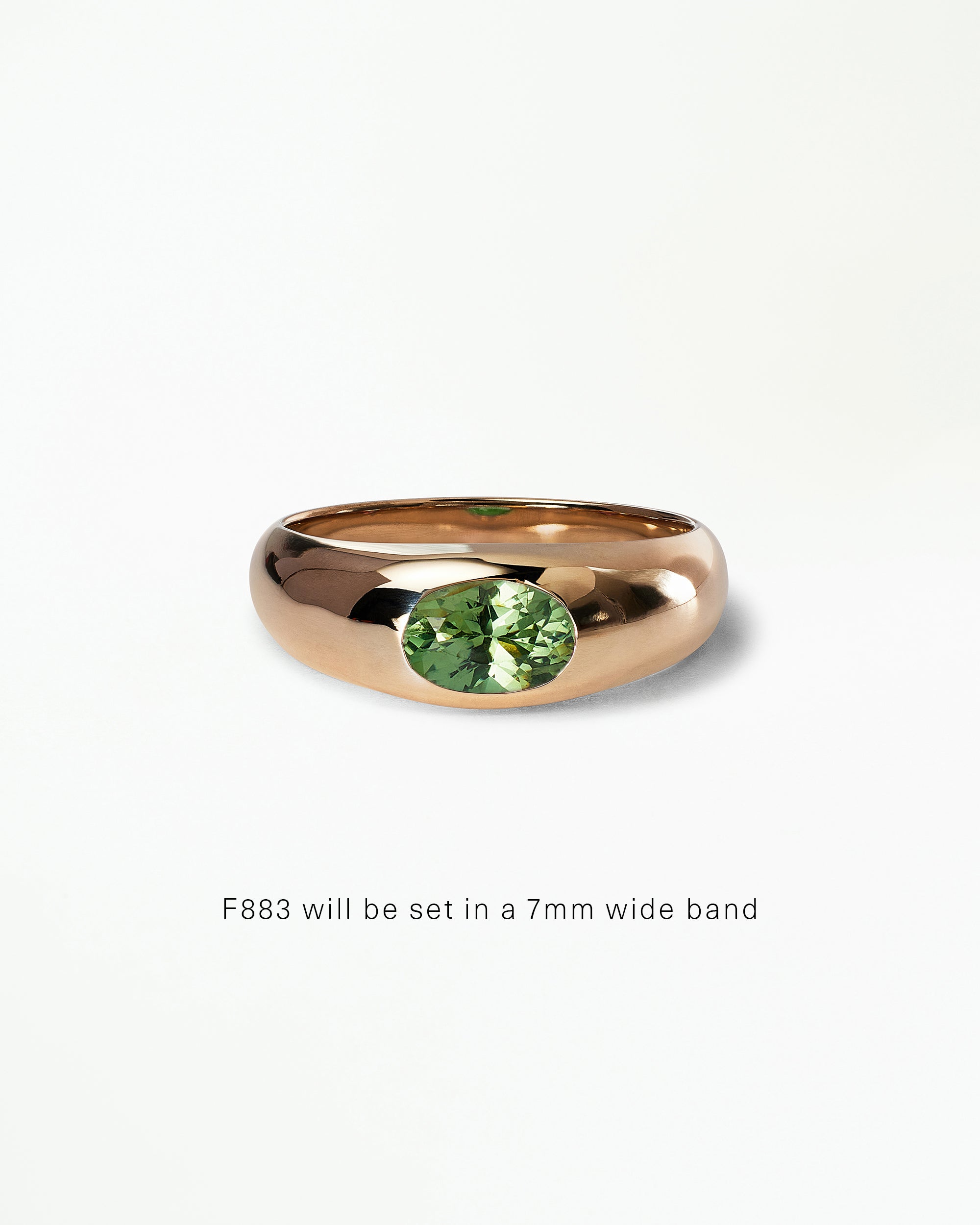 Oval Cut Gemstone Soft Signet Ring