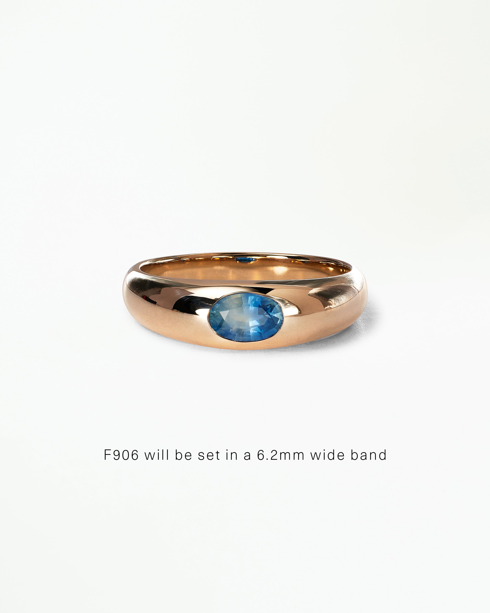 Oval Cut Gemstone Soft Signet Ring