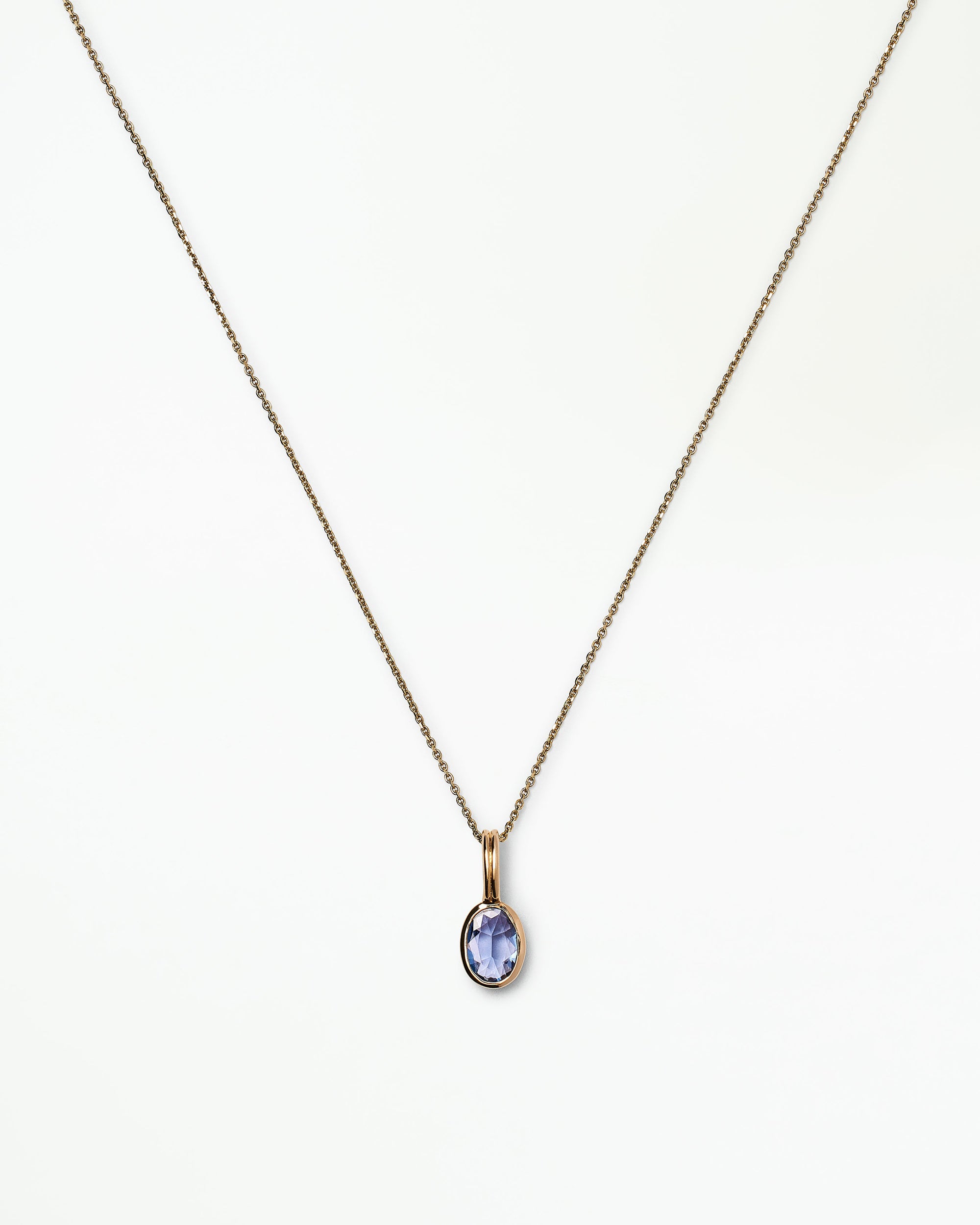 Oval Cut Sapphire Rain Pendant No. 6