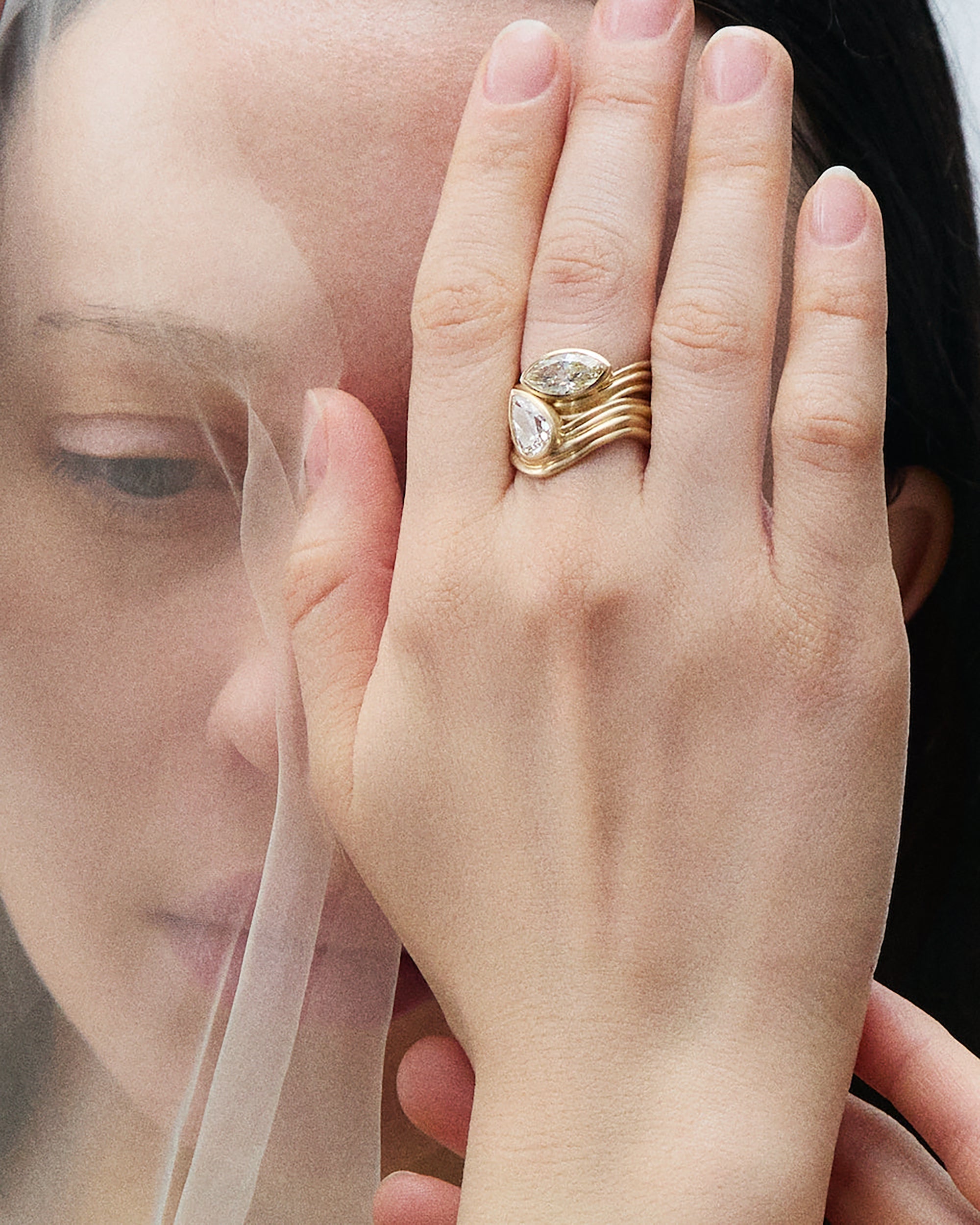 Pear Cut Diamond Coast Ring