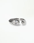 Pear Cut Diamond Dyad Signet Ring